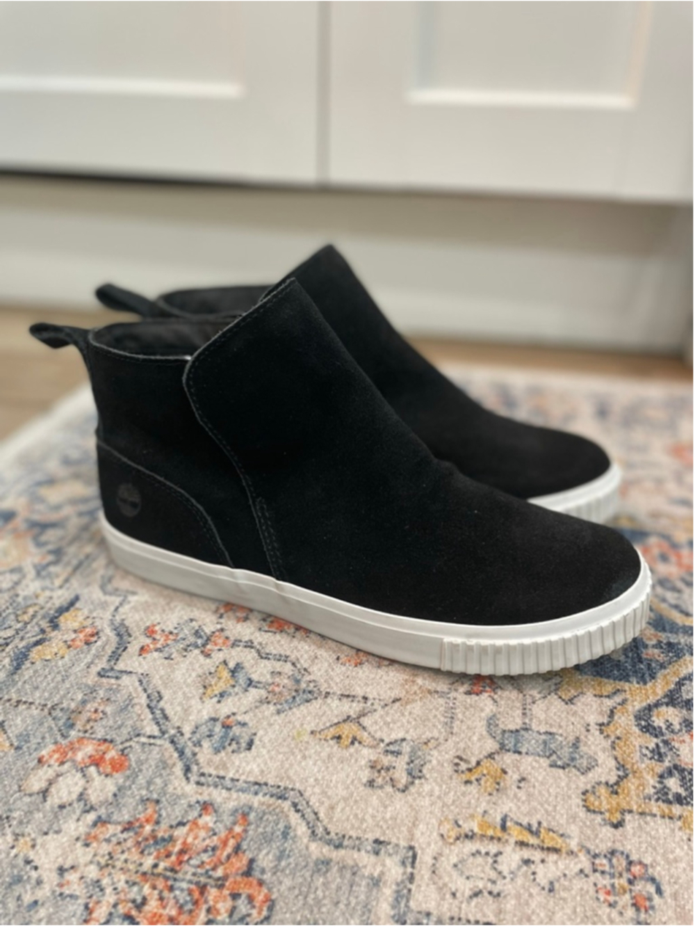 Timberland Skyla Pull On Ankle Boot Black Suede Size 8